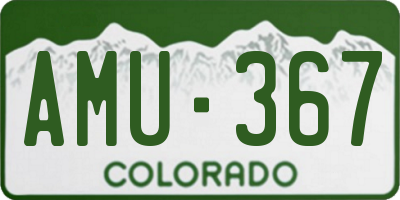 CO license plate AMU367