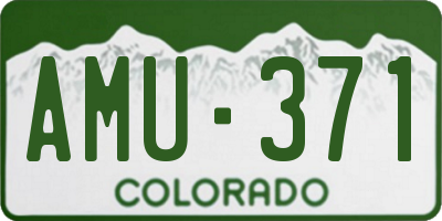 CO license plate AMU371