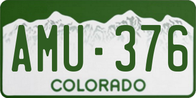 CO license plate AMU376