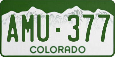 CO license plate AMU377