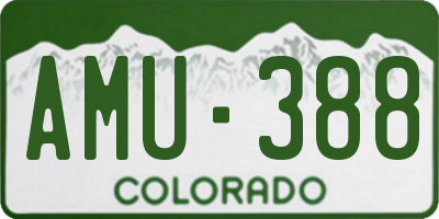 CO license plate AMU388