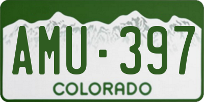 CO license plate AMU397
