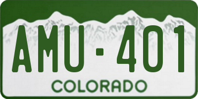 CO license plate AMU401