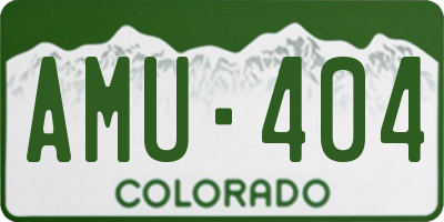 CO license plate AMU404