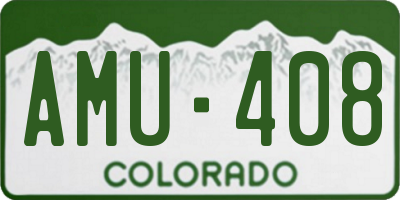 CO license plate AMU408