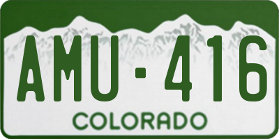CO license plate AMU416
