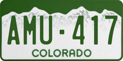 CO license plate AMU417