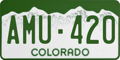 CO license plate AMU420