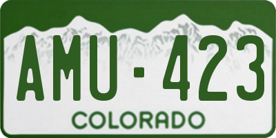 CO license plate AMU423