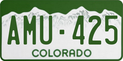 CO license plate AMU425