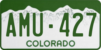 CO license plate AMU427