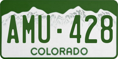CO license plate AMU428