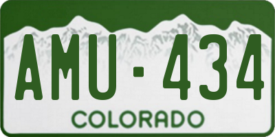 CO license plate AMU434