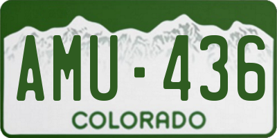 CO license plate AMU436