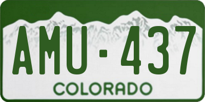 CO license plate AMU437