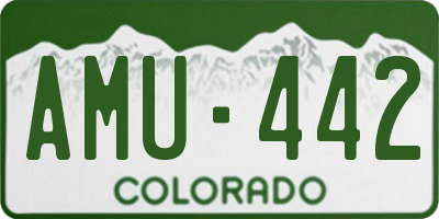 CO license plate AMU442
