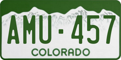 CO license plate AMU457