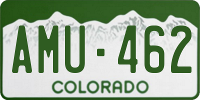 CO license plate AMU462