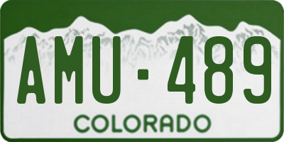 CO license plate AMU489