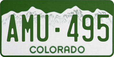 CO license plate AMU495