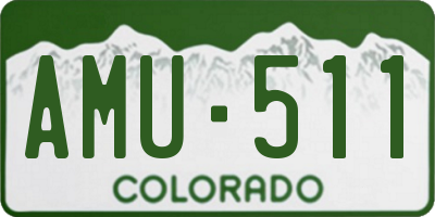 CO license plate AMU511