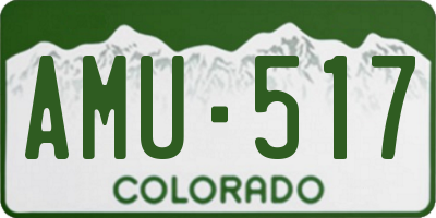CO license plate AMU517