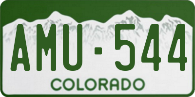 CO license plate AMU544