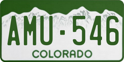 CO license plate AMU546