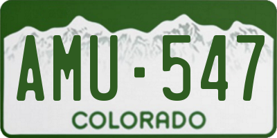 CO license plate AMU547