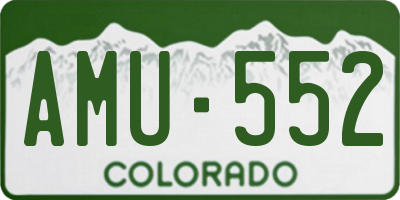 CO license plate AMU552
