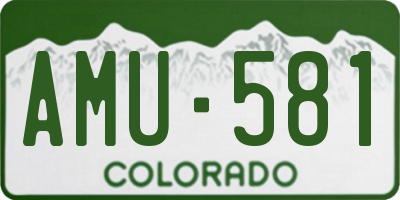 CO license plate AMU581