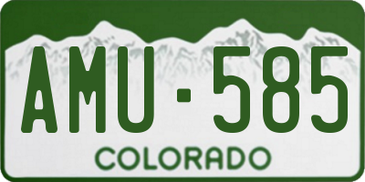 CO license plate AMU585