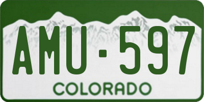 CO license plate AMU597