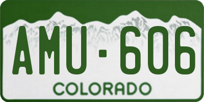 CO license plate AMU606
