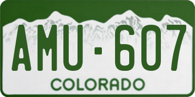CO license plate AMU607