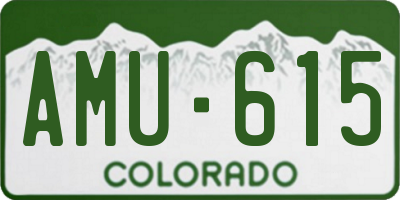 CO license plate AMU615