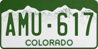 CO license plate AMU617