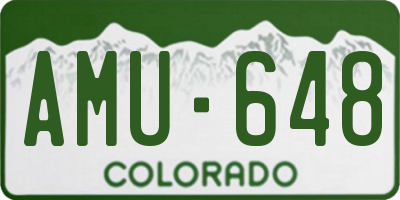 CO license plate AMU648