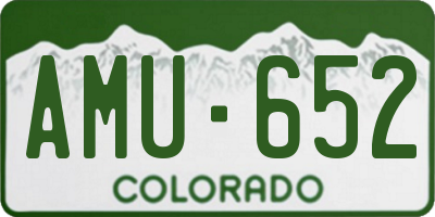 CO license plate AMU652