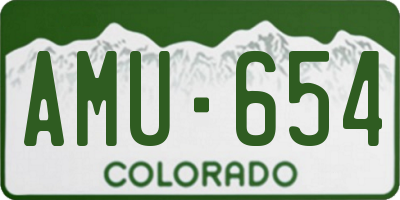CO license plate AMU654