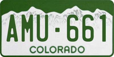 CO license plate AMU661