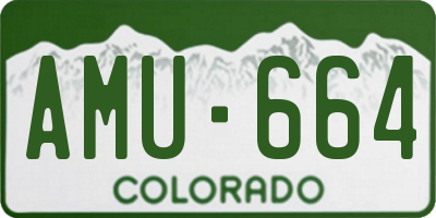 CO license plate AMU664