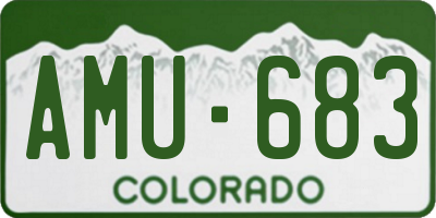 CO license plate AMU683