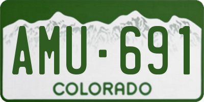 CO license plate AMU691
