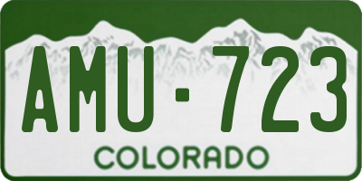 CO license plate AMU723