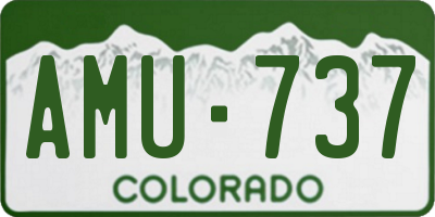 CO license plate AMU737