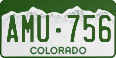 CO license plate AMU756