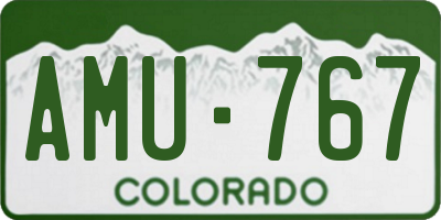 CO license plate AMU767