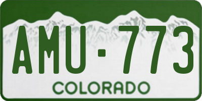 CO license plate AMU773