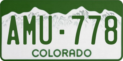CO license plate AMU778